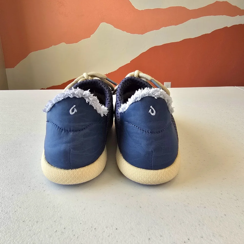 OluKai Mahiki Indoor Outdoor Slippers Slides Shoes Women's 9 Moonlit‎ Blue